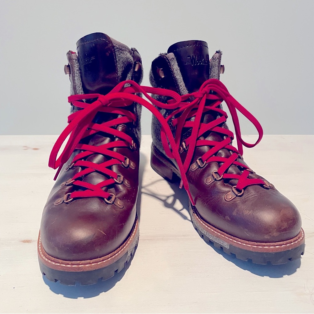 Woolrich Rockies Leather Hiking Boots Lace Up Leather